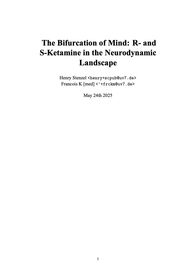 First page of The Bifurcation of Mind