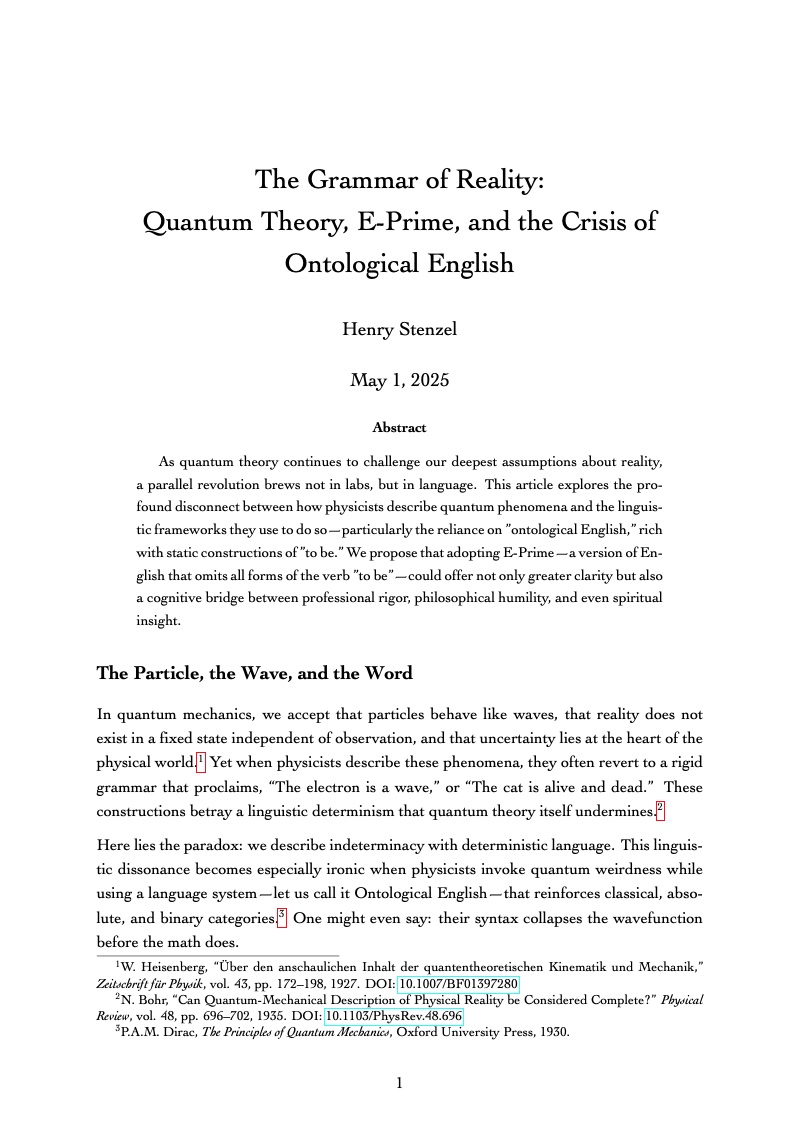 First page of The Grammar of Reality